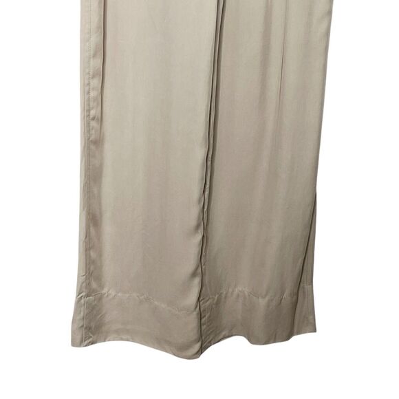Zara NWT High Rise Wide Leg Trousers Women’s Size Medium Neutral Relaxed Fit - Picture 4 of 14